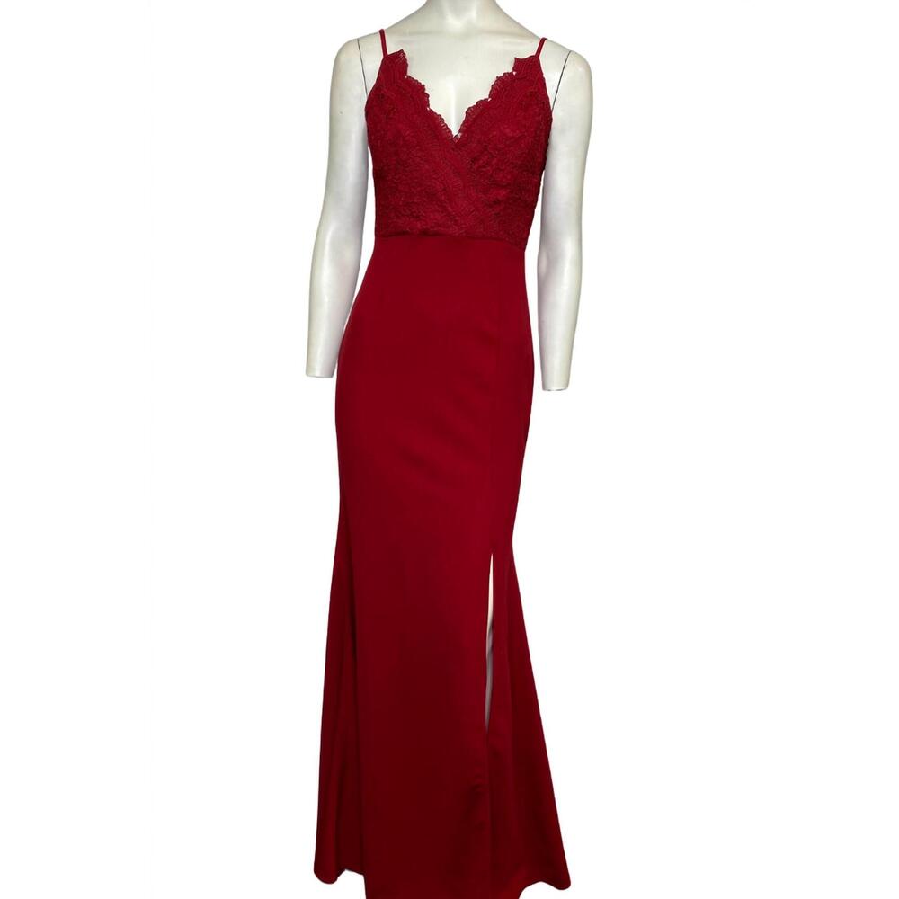 NEW TRAC red maxi dress in wine